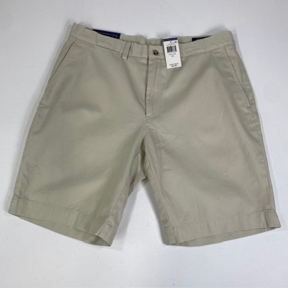 Ralph Lauren Classic Fit 9" Shorts Chino Khaki Basic Sand NWT Size 34